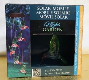 Solar Wind Chimes Lights LED Color Changing Hanging Butterfly Hummingbird. 252M - Picture 1 of 4