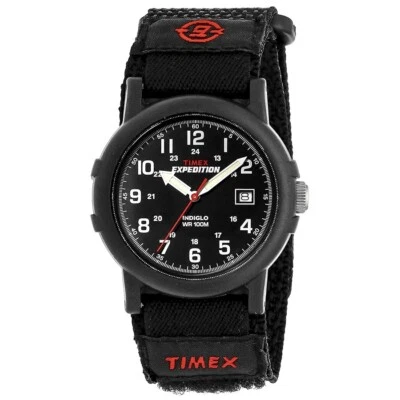 Timex Expedition Camper T40011 Orologio Militare Uomo Bracciale Chiusura Strappo - Immagine 1 di 3