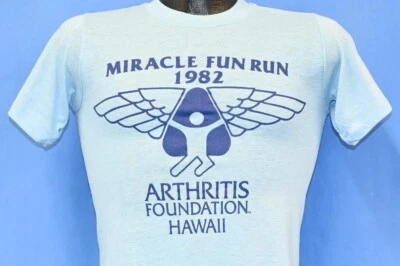 Camiseta de colección años 80 MIRACLE FUN RUN ARTRITIS FOUNDATION HAWAII 1982 CITY BANK XS Foto 1 de 4