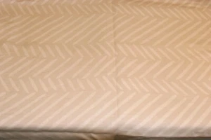 Stroheim Fabric Remnant 55"W x 57"L Linen Modern Chevron Cream Light - Picture 1 of 4