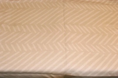 Stroheim Fabric Remnant 55"W x 57"L Linen Modern Chevron Cream Light - Image 1 of 4