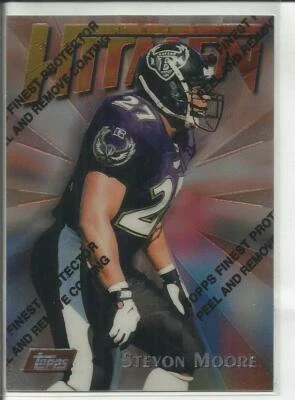 1997 Topps Finest #27 Stevon Moore Baltimore Ravens Hitmen - Image 1 of 2