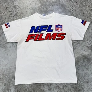 Vintage NFL Films shirt mens Large white 90s ESPN football Cast member crew rare - Picture 1 of 6