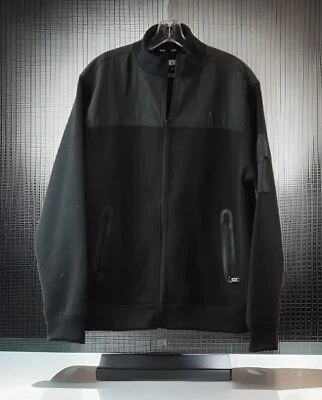 NUEVA Chaqueta Bomber Para Hombre DKNY Diseñador Dos Tonos Carcasa Suave Cremallera Talla Mediana Foto 1 de 4