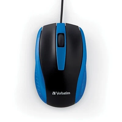 VERBATIM 99743 Corded Notebook Optical Mouse (Blue) - Image 1 of 4