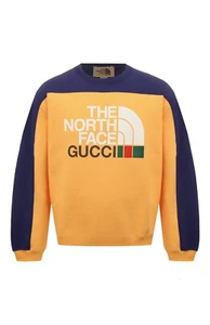 Gucci North face sweatshirt Medium 16417G Yellow Blue - Picture 1 of 6