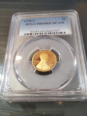 1978-s Lincoln Penny PCGS PR69RD DCAM - Image 1 of 2