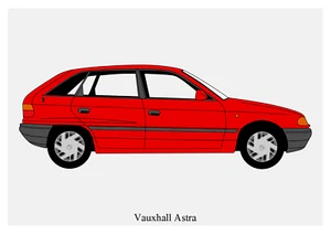 POSTER - VAUXHALL ASTRA Mk3 - (A4 A3 A2 sizes) Art Print Car RENDER - Picture 1 of 1