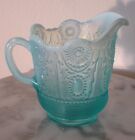 Northwood Encore Jewel and Flower Blue Opalescent Creamer