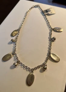 QVC sterling silver oval disc and ball necklace 37.83g - Picture 1 of 9