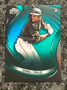 2022 Topps Chrome Black - Oneil Cruz ROOKIE CARD TRUE GREEN REFRACTOR /99 - Bild 1 von 2
