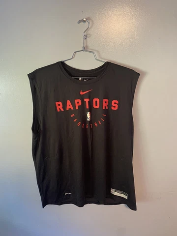 Toronto Raptors NBA Nike Dri-Fit Sleeveless T-Shirt Tee Tank Top Black Size XXL Cover