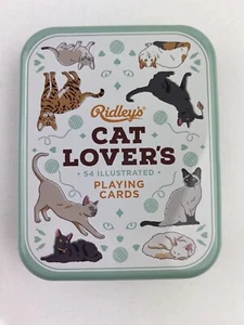 Carte da gioco illustrate di Ridley's Cat Lover's in latta da collezione sigillate - Foto 1 di 10