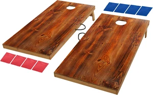 Solid Wood Regulation Size Cornhole Set, Portable Toss Game with 8 Bean Bags, Du - Picture 1 of 7