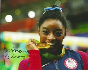 SIMONE BILES (AMERICAN GYMNAST) REPRINT PHOTO OLYMPICS A4 SIZE 8"X11". #9 - Picture 1 of 1