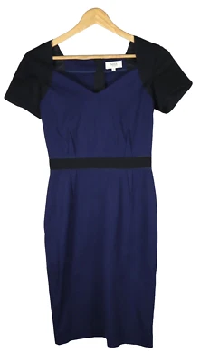 Hoss Intropia figurbetontes blaues Damenkleid Stretch durchgehender Reißversc... - Bild 1 von 4