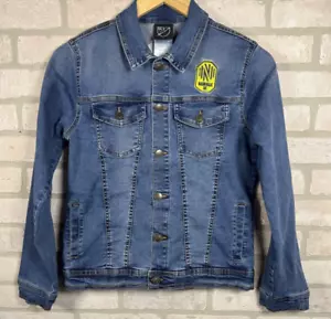 Chaqueta vaquera Nashville SC con logotipo gráfico club de fútbol MLS juvenil mediana 10-12 - Imagen 1 de 6
