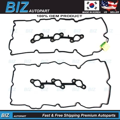OEM Valve Cover Gaskets LEFT & RIGHT for 2011-2019 Genesis Hyundai Kia 3.3L 3.8L - Image 1 of 4
