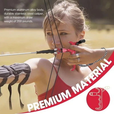 4-Finger Compound Bow Thumb Release with  D Loop & Anti-Slip Wrist Strap  - Image 1 of 4