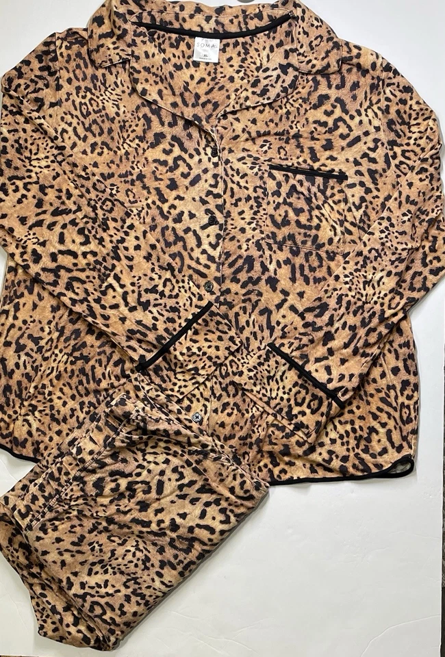 soma cool nights Leopard pajamas Set - Image 1 of 4