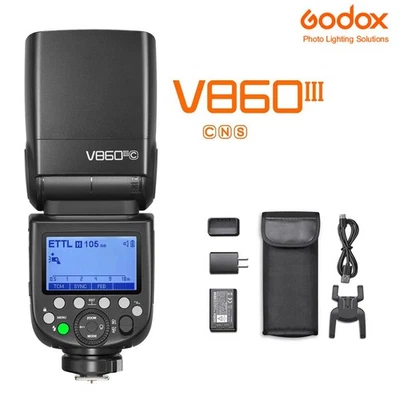 Godox V860III V860III-C/N/S 2.4G TTL HSS Flash Speedlite for Canon Nikon Sony - Image 1 of 4