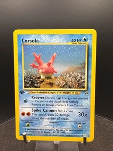 Pokémon Corsola 1st Edition 37/75 Neo Discovery WOTC Uncommon Card NM - Picture 1 of 12