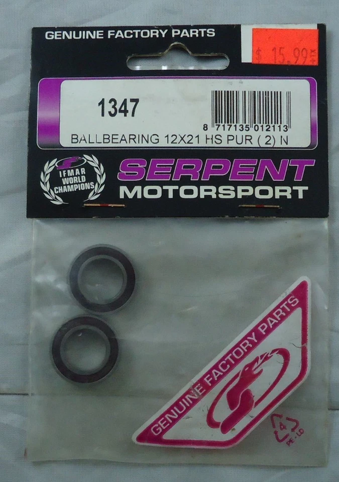 Serpent Racing 12x21mm HS Ball Bearings (2pcs) SER1347 - Image 1 of 1