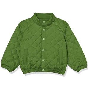 New Amazon Essentials Unisex Kids Lightweight Puffer Jacket Deep Green Size 8 - Picture 1 of 3