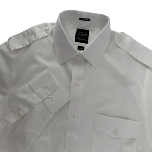 Camisa de vestir Brooks Brothers NetJets blanca manga larga piloto ajuste regular 15 34/35 - Imagen 1 de 9