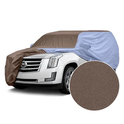 For Jeep CJ7 76-86 Car Cover WeatherShield HP Two-Tone Taupe Custom Car Cover w Foto 1 de 4