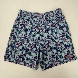 Vineyard Vines Boy's L Sailboat Chappy Swim Trunks - Picture 1 of 4