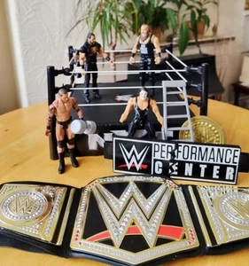 WWE Mattel NXT Ring Playset And 4 Figures Bundle With Belt And Accessories - Picture 1 of 7