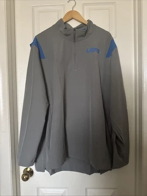 Nike Men’s XXL Detroit Lions NFL On Field Team Issued Long Sleeve Quarter-Zip - Image 1 of 4