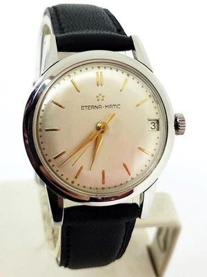 Reloj ETERNA-MATIC Vintage Acero S/Cal 1237 TC c.1960s* Bueno* REVISADO Foto 1 de 4