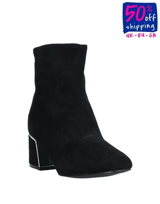 PVP €125 LOST INK Botines Talla 37 UK 4 US 6 Negro Tacón Foto 1 de 4