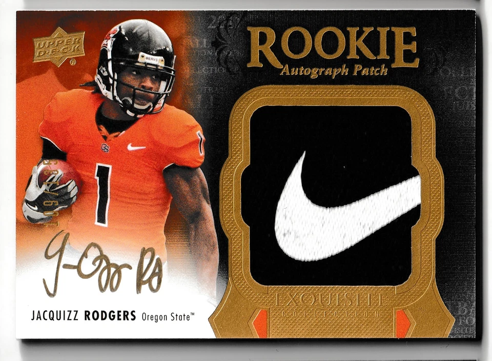 2011 Exquisite Nike Logo Patch Auto/135 Jacquizz Rodgers OSU Beavers RPA #136 - Image 1 of 1