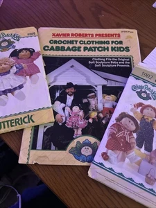 Crochet For Cabbage Patch Kids 7545 Xavier Roberts 1982 +2 Patterns Incomplete - Picture 1 of 8