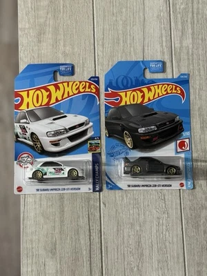 Hot Wheels '98 Subaru Impreza 22B STi Version Treasure Hunt White/ Blue Recolor - Image 1 of 4