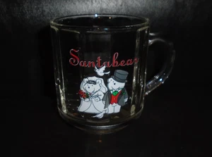 TAZA DE CRISTAL NAVIDAD 2000 MARSHALL FIELD'S SR. & MRS. SANTA BEAR DE LUMINARC - Imagen 1 de 1