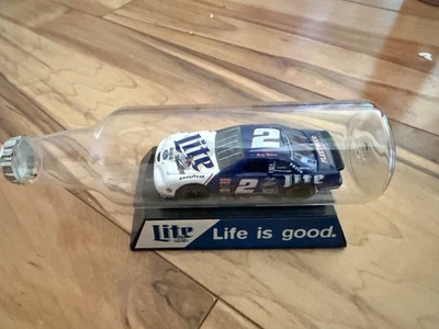 Matchbox Rusty Wallace Car In Miller Lite Clear Bottle 1:64 NASCAR Thunderbird - Image 1 of 3