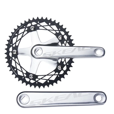 144BCD Mountain Bike Square Hole Crankset 165mm 49T with Single Speed Chainwheel - Image 1 of 4