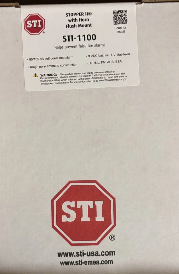 STI-1100 Stopper II with Horn, Flush Mount. Brand New.