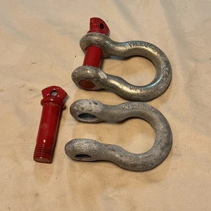 Lotto di 2 nuovi WLL6-1/2T CE 7/8" Clevis Shackle WLL 6,5 Ton Rigging Hardware - Foto 1 di 6