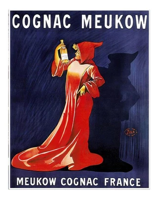 Vintage Cognac Meukow Poster Wall Art - Classic Home Decor Modern Art - Image 1 of 4