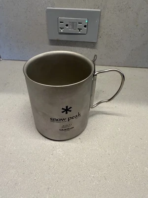 Taza Snow Peak Titanium Doble Pared 450 (Raw Ti) - Sin Abolladuras Foto 1 de 4