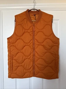 Men’s John Lewis Anyday Orange Quilted Gilet Size Medium M BNWT - Picture 1 of 7
