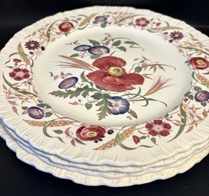 VTG Wedgwood Red Cornflower - Dinner Plates 10.25”, Set of 4 #8023 - Picture 1 of 6