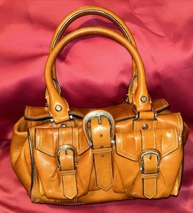 Karen Millen Tasche Handtasche braun Leder strukturiert - Bild 1 von 24
