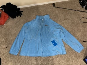Columbia Fleece Jacket Women Sz 3x Blue - Foto 1 di 3