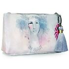 PAPAYA! With All My Heart Floral Soft Pastel Large Tassel Accessory Pouch Clutch
